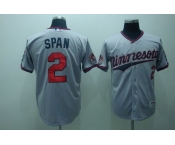 mlb minnesota twins #2 span grey (50th)
