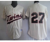 mlb minnesota twins #27 cream mlb minnesota twins #27 cream