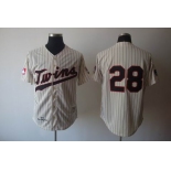 mlb minnesota twins #28 blvleven baby m&n cream(black strip) mlb minnesota twins #28 blvleven baby m&n cream(black strip)