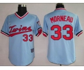 mlb minnesota twins #33 morneau baby blue m&n