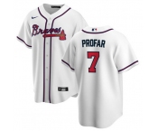 Men's Atlanta Braves #7 Jurickson Profar White 2025 Cool Base Stitched Baseball Jersey Men's Atlanta Braves #7 Jurickson Profar White 2025 Cool Base Stitched Baseball Jersey