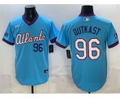 Men's Atlanta Braves #96 OutKast Powder Blue 2026 City Connect Stadium Stitched Baseball Jersey Men's Atlanta Braves #96 OutKast Powder Blue 2026 City Connect Stadium Stitched Baseball Jersey