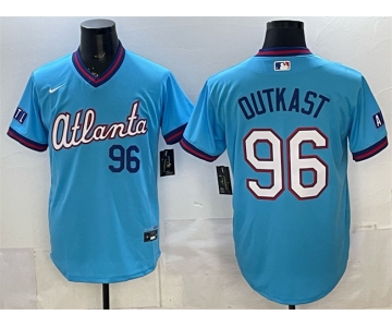 Men's Atlanta Braves #96 OutKast Powder Blue 2026 City Connect Stadium Stitched Baseball Jersey
