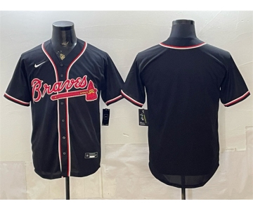 Men's Atlanta Braves Blank 2026 Fashion Replica Black Out Stitched Baseball Jersey