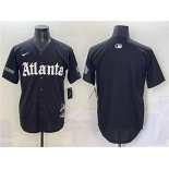 Men's Atlanta Braves Blank Black Gothic South x Outkast Edition Vapor Limited Stitched Baseball Jersey