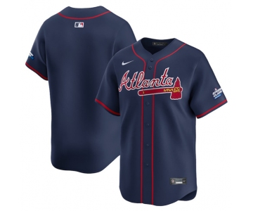 Men's Atlanta Braves Blank Navy 2025 Speedway Classic Alternate Limited Stitched Baseball Jersey