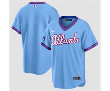 Men's Atlanta Braves Blank Powder Blue 2026 City Connect Stadium Stitched Baseball Jersey
