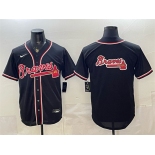 Men's Atlanta Braves Team Big Logo 2026 Fashion Replica Black Out Stitched Baseball Jersey