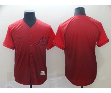 Men's Nike Atlanta Braves BLank Red Drift Fashion MLB Jersey