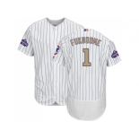 Chicago Cubs #1 Kosuke Fukudome White(Blue Strip) Flexbase Authentic 2017 Gold Program Stitched MLB Jersey Chicago Cubs #1 Kosuke Fukudome White(Blue Strip) Flexbase Authentic 2017 Gold Program Stitched MLB Jersey