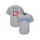Chicago Cubs #13 Alex Avila Replica Grey Road Cool Base MLB Jersey Chicago Cubs #13 Alex Avila Replica Grey Road Cool Base MLB Jersey