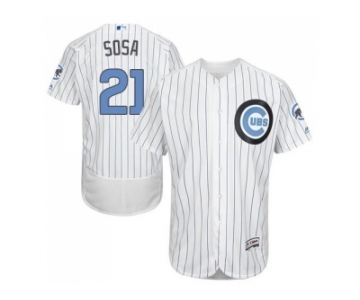 Chicago Cubs #21 Sammy Sosa White(Blue Strip) Flexbase Authentic Collection 2016 Father's Day Stitched Baseball Jersey