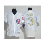 Chicago Cubs #3 David Ross White(Blue Strip) Flexbase Authentic 2017 Gold Program Stitched MLB Jersey Chicago Cubs #3 David Ross White(Blue Strip) Flexbase Authentic 2017 Gold Program Stitched MLB Jersey