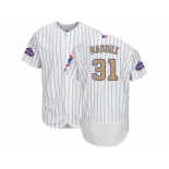 Chicago Cubs #31 Greg Maddux White(Blue Strip) Flexbase Authentic 2017 Gold Program Stitched MLB Jersey Chicago Cubs #31 Greg Maddux White(Blue Strip) Flexbase Authentic 2017 Gold Program Stitched MLB Jersey