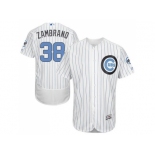 Chicago Cubs #38 Carlos Zambrano White(Blue Strip) Flexbase Authentic Collection 2016 Father's Day Stitched Baseball Jersey Chicago Cubs #38 Carlos Zambrano White(Blue Strip) Flexbase Authentic Collection 2016 Father's Day Stitched Baseball Jersey