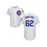 Chicago Cubs #62 Jose Quintana White Home Flexbase Authentic Collection MLB Jersey Chicago Cubs #62 Jose Quintana White Home Flexbase Authentic Collection MLB Jersey