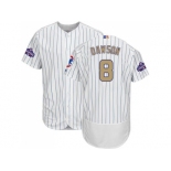 Chicago Cubs #8 Andre Dawson White(Blue Strip) Flexbase Authentic 2017 Gold Program Stitched MLB Jerseyy Chicago Cubs #8 Andre Dawson White(Blue Strip) Flexbase Authentic 2017 Gold Program Stitched MLB Jerseyy