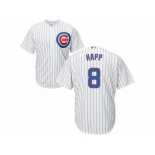 Chicago Cubs #8 Ian Happ Replica White Home Cool Base MLB Jersey Chicago Cubs #8 Ian Happ Replica White Home Cool Base MLB Jersey
