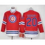 Men Chicago Cubs #20 Szczur Red Long Sleeve Stitched Baseball Jersey Men Chicago Cubs #20 Szczur Red Long Sleeve Stitched Baseball Jersey