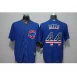 Men Chicago Cubs #44 Anthony Rizzo Blue USA Flag Fashion Cool Base Jersey Men Chicago Cubs #44 Anthony Rizzo Blue USA Flag Fashion Cool Base Jersey