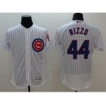 Men Chicago Cubs #44 Anthony Rizzo Majestic white stripe Flexbase Authentic Collection Player Jersey Men Chicago Cubs #44 Anthony Rizzo Majestic white stripe Flexbase Authentic Collection Player Jersey