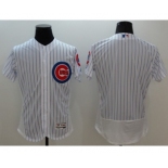 Men Chicago Cubs blank Majestic white stripe Flexbase Authentic Collection Player Jersey Men Chicago Cubs blank Majestic white stripe Flexbase Authentic Collection Player Jersey