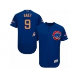 Men Cubs #9 Javier Baez Blue Flexbase Authentic 2017 Gold Program Stitched MLB Jersey Men Cubs #9 Javier Baez Blue Flexbase Authentic 2017 Gold Program Stitched MLB Jersey