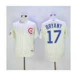 Men's 1969 Chicago Cubs #17 Kris Bryant Mitchell & Ness Cream Authentic Throwback Jersey Men's 1969 Chicago Cubs #17 Kris Bryant Mitchell & Ness Cream Authentic Throwback Jersey