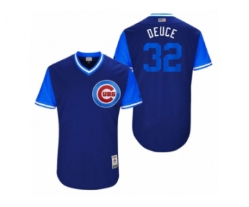 Men's 2017 Little League World Series Cubs Brian Duensing #32 Deuce Royal Jersey