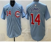Men's Chicago Cubs #14 Ernie Banks Baby Blue Limited Jersey Men's Chicago Cubs #14 Ernie Banks Baby Blue Limited Jersey