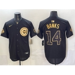 Men's Chicago Cubs #14 Ernie Banks Black Gold 150th Anniversary Patch Stitched Baseball Jersey Men's Chicago Cubs #14 Ernie Banks Black Gold 150th Anniversary Patch Stitched Baseball Jersey
