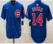 Men's Chicago Cubs #14 Ernie Banks Blue Limited Jersey Men's Chicago Cubs #14 Ernie Banks Blue Limited Jersey