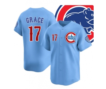 Men's Chicago Cubs #17 Mark Grace Blue 2024-25 2nd Alternate Limited Stitched Baseball Jersey
