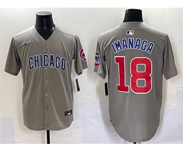 Men's Chicago Cubs #18 Shōta Imanaga Gray Limited Stitched Baseball Jersey