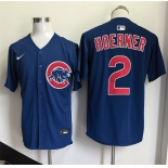 Men's Chicago Cubs #2 Nico Hoerner Blue 2026 Limited Stitched Baseball Jersey