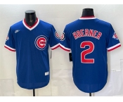 Men's Chicago Cubs #2 Nico Hoerner Royal 150th Anniversary Throwback Vapor Limited Stitched Baseball Jersey Men's Chicago Cubs #2 Nico Hoerner Royal 150th Anniversary Throwback Vapor Limited Stitched Baseball Jersey