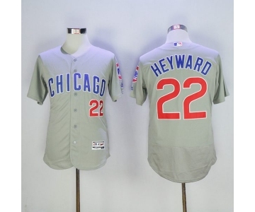 Men's Chicago Cubs #22 Jason Heyward Majestic Gray Flexbase Authentic Collection Player Jersey