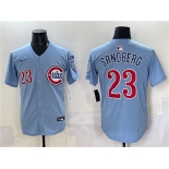 Men's Chicago Cubs #23 Ryne Sandberg Blue 'Ryne Sandberg Tribute' Vapor Limited V3 Stitched Baseball Jersey Men's Chicago Cubs #23 Ryne Sandberg Blue 'Ryne Sandberg Tribute' Vapor Limited V3 Stitched Baseball Jersey