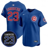 Men's Chicago Cubs #23 Ryne Sandberg Royal 'Ryne Sandberg Tribute' Vapor Limited V2 Stitched Baseball Jersey Men's Chicago Cubs #23 Ryne Sandberg Royal 'Ryne Sandberg Tribute' Vapor Limited V2 Stitched Baseball Jersey