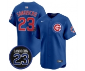 Men's Chicago Cubs #23 Ryne Sandberg Royal 'Ryne Sandberg Tribute' Vapor Limited V2 Stitched Baseball Jersey Men's Chicago Cubs #23 Ryne Sandberg Royal 'Ryne Sandberg Tribute' Vapor Limited V2 Stitched Baseball Jersey