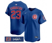 Men's Chicago Cubs #23 Ryne Sandberg Royal 'Ryne Sandberg Tribute' Vapor Limited V3 Stitched Baseball Jersey Men's Chicago Cubs #23 Ryne Sandberg Royal 'Ryne Sandberg Tribute' Vapor Limited V3 Stitched Baseball Jersey