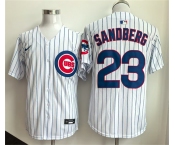 Men's Chicago Cubs #23 Ryne Sandberg White Limited Stitched Baseball Jersey Men's Chicago Cubs #23 Ryne Sandberg White Limited Stitched Baseball Jersey