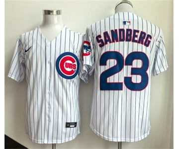Men's Chicago Cubs #23 Ryne Sandberg White Limited Stitched Baseball Jersey