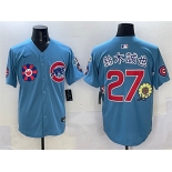 Men's Chicago Cubs #27 鈴木誠也 Blue 2025 Tokyo Series 2nd Alternate Limited Stitched Baseball Jersey