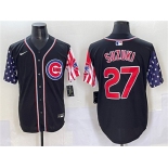 Men's Chicago Cubs #27 Seiya Suzuki Black 2025 Independence Day Vapor Premier Limited Stitched Baseball Jersey