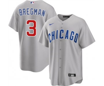 Men's Chicago Cubs #3 Alex Bregman Gray 2026 Cool Base Limited Stitched Baseball Jersey