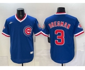 Men's Chicago Cubs #3 Alex Bregman Royal 150th Anniversary Throwback Vapor Limited Stitched Baseball Jersey Men's Chicago Cubs #3 Alex Bregman Royal 150th Anniversary Throwback Vapor Limited Stitched Baseball Jersey
