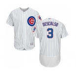 Men's Chicago Cubs #3 Daniel Descalso White Home Flex Base Authentic Collection Baseball Jersey Men's Chicago Cubs #3 Daniel Descalso White Home Flex Base Authentic Collection Baseball Jersey