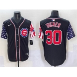 Men's Chicago Cubs #30 Kyle Tucker Black 2025 Independence Day Vapor Premier Limited Stitched Baseball Jersey