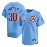 Men's Chicago Cubs #30 Kyle Tucker Blue 2024-25 2nd Alternate Limited Stitched Baseball Jersey